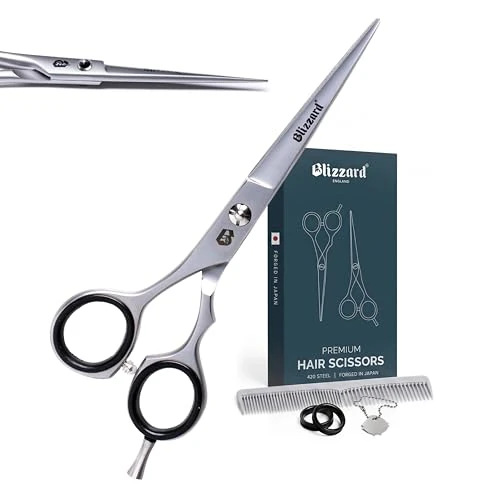 Offerta a tempo: Blizzard Forbici professionali da parrucchiere, forbici giapponesi in acciaio 420 per uomini e donne, forbici affilate da 15 cm, per barbieri, saloni di bellezza e taglio della barba, set da barbiere - 0.00% da 24.95 € a 24.95 €