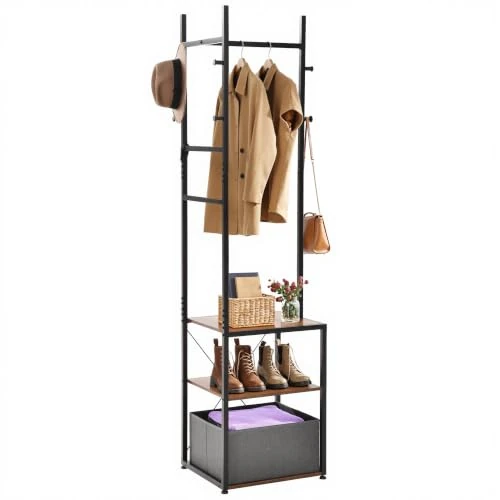 Offerta a tempo: YITAHOME Appendiabiti da corridoio industriale con scarpiera, autoportante, con 1 cassetto, grande appendiabiti per ingresso, corridoio, soggiorno - 0.00% da 27.99 € a 27.99 €