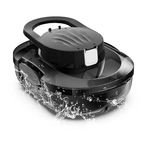 Offerta a tempo: S1PRO 2026 Upgrade Robot Piscina Senza Fili, Automatico 120 Minuti, Doppio Motore, Aspirapolvere per Piscina, per Piscine Fuori Terra Fino a 95 m², Bianco Nero - 25% da 159.99 € a 119.99 €