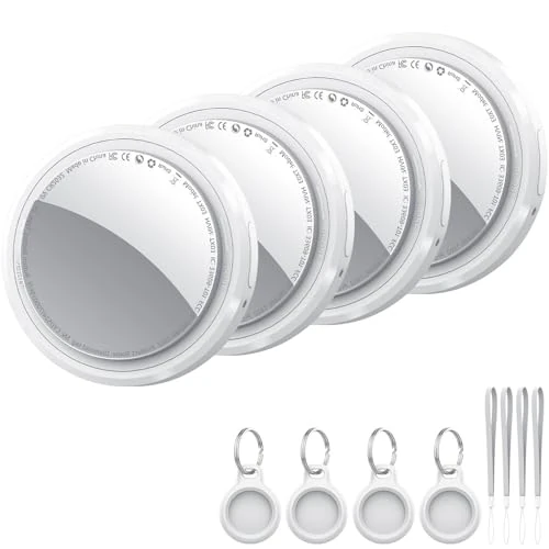 Offerta a tempo: Air Tracker Tag 4 pezzi Bianco, Bluetooth Trova Oggetti Compatibile con Apple Dov'è (solo iOS), Smart Tracker Localizzatore per Bagagli/Borse/Portafogli, Chiavi Tag Tracking, Batteria Sostituibile - 38% da 39.99 € a 24.99 €