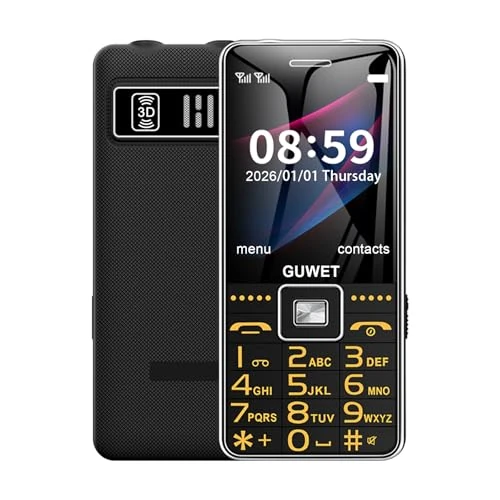 Offerta a tempo: Guwet G600 2G Telefono Cellulare per Anziani con Tasti Grandi, Funzione SOS, Antiurto e anticaduta, Schermo 2,4", Batteria Grande per Lunga Durata d'Uso, Doppia SIM con doppio standby, Nero - 0.00% da 35.99 € a 35.99 €