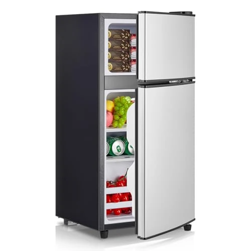 Offerta a tempo: FOHERE Mini Frigorifero con Congelatore 76L, Frigo Piccolo Doppia Porta Silenzioso (50L+26L) per Camera da Letto e Monolocale, Mini Bar per Bevande e Gelati a Risparmio Energetico, 43dB - 0.00% da 159.99 € a 159.99 €