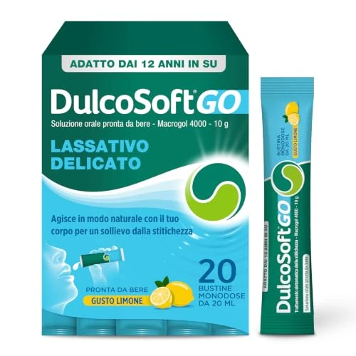 Offerta a tempo: DulcoSoft GO Lassativo Pronto da bere Macrogol 4000, 20 Stick - 33% da 17.90 € a 12.08 €