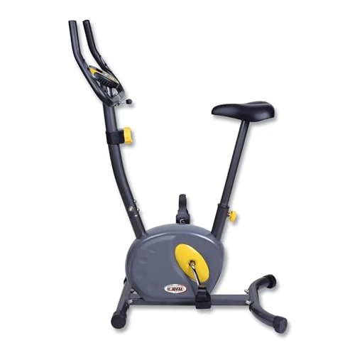 ROVERA Vélo d'appartement magnétique compact avec cardiofréquencemètre, 8 niveaux de résistance, écran multifonction et selle réglable – Fitness à domicile, max 100 kg