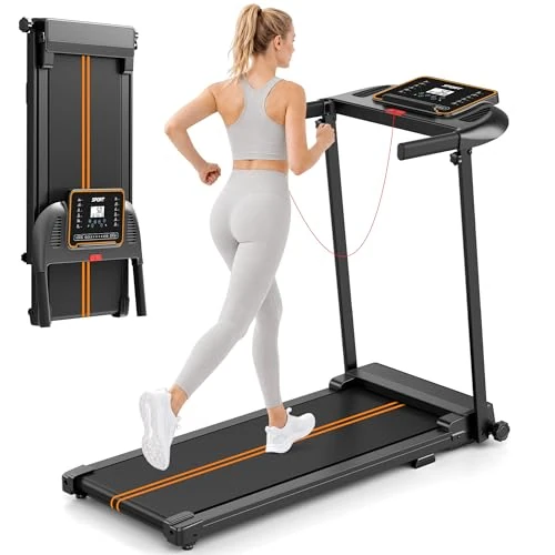 Offerta a tempo: Tapis Roulant, Salvaspazio Elettrico Tapirulan, Pieghevole da Casa, Tapis-roulant Magnetico Walking Pad Treadmill for Home, Use Scrivania Tappeto Palestra Portatile Motore 10 KM/H - 77% da 571.38 € a 129.99 €