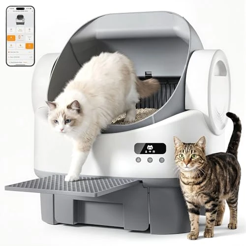 Limited-time offer: JUMMICO Automatic Litter Tray Self Cleaning Anti-Pinch, 6 Safety Protections&APP Control, 12L Waste Bin(15 Days Free Cleaning), XXL Large Capacity Cat Robot for Multiple Cats from 169.99 £ to 169.99 £ (save 0.00%)