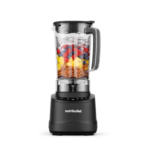 Offerta a tempo: nutribullet Power Core™ Blender – Frullatore con Caraffa XL 2,1L, Blender per Smoothie e Ghiaccio Tritato, 3 Velocità + Pulse, Programma Smoothie Automatico, Mixer Cucina, 1200W, Nero (NBF430MB) - 20% da 99.90 € a 79.90 €