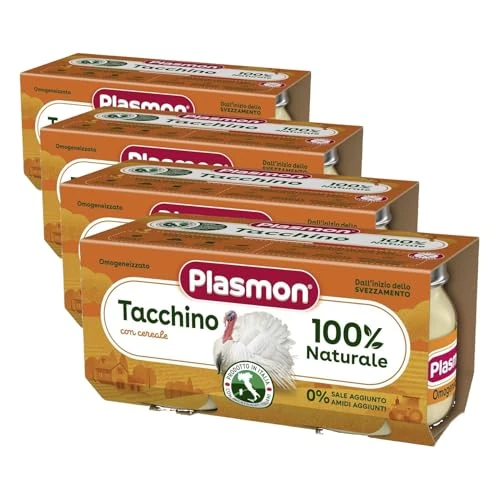 Offerta a tempo: Plasmon Omogeneizzato Carne Tacchino 2x80g (Confezione da 4) - 12% da 9.08 € a 7.96 €
