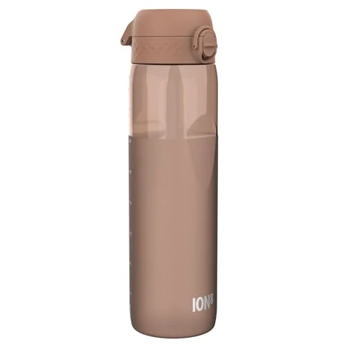 Offerta a tempo: ION8 1 Litre Borraccia, anti-perdita, Mezzo Taglio Mocha Mousse | Coperchio ribaltabile, Manico, Idratazione rapida, Lavabile in lavastoviglie, Contoured Grip, Ideale per viaggiare, 32 oz - 36% da 20.99 € a 13.50 €