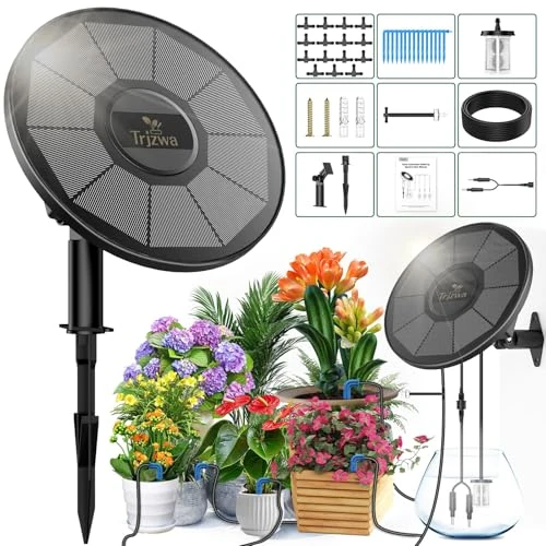 Zeitlich begrenztes Angebot: Solar Bewässerungssystem Automatisches Tropfbewässerungs-Kit für Balkon Garten Bewässerungssystem mit Wasserstandserkennung,Solare Bewässerung für 15 Topfpflanzen mit 15m Wasserschlauch von 39.99 € auf 39.99 € (0.00% Rabatt)