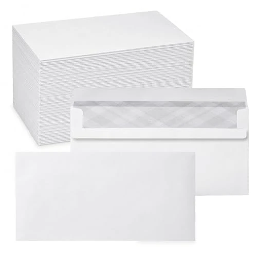 Offerta a tempo: Buste DIN Lang (110 pezzi), Buste Autoadesive Senza Finestra, Buste Bianche Con Stampa Privacy Grigia All'interno, 110 x 220 mm, 80 g/m² - 0.00% da 11.99 € a 11.99 €
