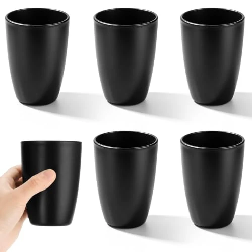 Oferta limitada: VINATO 6 Piezas Vaso para Cepillos de Dientes, Vaso de Enjuague Bucal Negro para Baño, Plástico Seguro para Alimentos, Reutilizables Portátiles para Adultos y Niños de 10.99 € a 10.99 € (ahorro 0.00%)