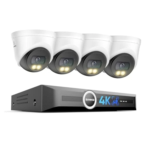 Offerta a tempo: SANNCE 4K Kit Videosorveglianza Esterno PoE NVR 4 Telecamere senza HDD - 0.00% da 299.99 € a 299.99 €