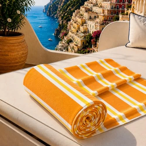 Offerta a tempo: PETTI Artigiani Italiani - Telo Mare Microfibra, Asciugamano Mare o Piscina, Telo per Lettino Spiaggia, Grande 90x180 cm, Millerighe 11 - 0.00% da 19.90 € a 19.90 €