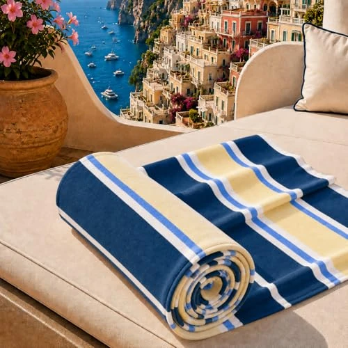Oferta limitada: PETTI ARTIGIANI ITALIANI - Toalla de Playa de Microfibra, Toalla de Playa o Piscina, Toalla para Tumbona de Playa, Grande 90x180 cm, Rayas 19 de 19.90 € a 19.90 € (ahorro 0.00%)