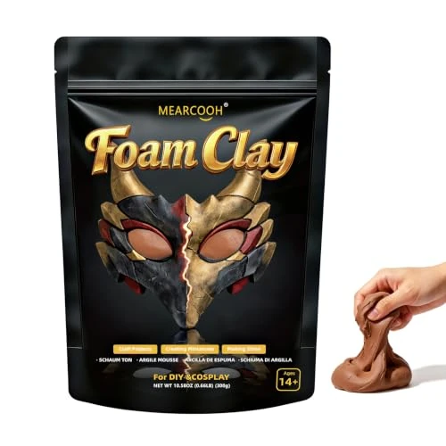 Oferta limitada: Arcilla de Espuma Marrón,MEARCOOH Arcilla Cosplay Air Dry Clay 300g(10.5oz) de 13.99 € a 11.04 € (ahorro 21%)