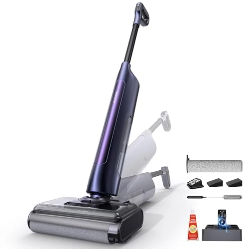 Offerta a tempo: Ultenic Aspirapolvere Lavapavimenti, Design Piatto a 180°, 0 mm Pulizia Bordi, Lavapavimenti Senza Fili 3-in-1, Autonomia 55 min, Auto-Pulizia, Anti-Groviglio, Assistente Vocale 5 Lingue - 0.00% da 239.99 € a 239.99 €