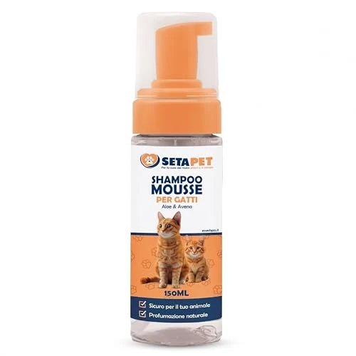 Offerta a tempo: SetaPet Shampoo Mousse a Secco per Cani e Gatti Senza Risciacquo - Detergente Naturale con Aloe e Avena, Profumazione Delicata, Pelo Morbido e Pulito, 150ml - 0.00% da 12.92 € a 12.92 €