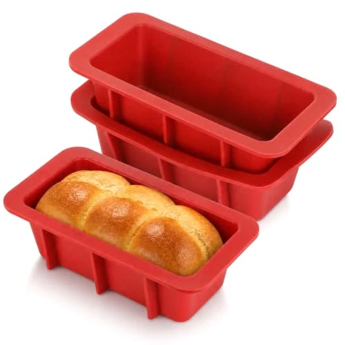 Offre limitée : VINATO 3 Pièces Moule en Silicone Patisserie Moule Gâteau Silicone Rectangulaire, Antiadhésif Moule Cake Silicone, Moules à Pâtisserie Réutilisables pour Gâteaux, Pains, Brownies, Sans BPA, Rouge de 10.99 € à 10.99 € (0.00% de remise)