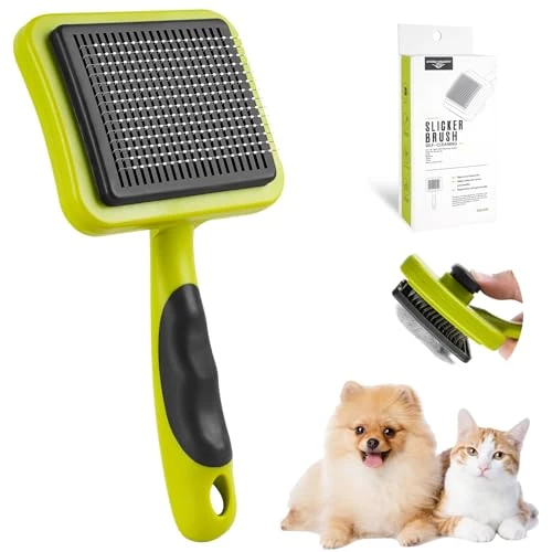 Offre limitée : elzle Brosse de toilettage autonettoyante avec nettoyage rapide, poignée ergonomique confortable, élimine les nœuds, sous-poils et poils lâches, accessoire pratique pour chiens, chats et lapins de de 6.88 € à 6.88 € (0.00% de remise)