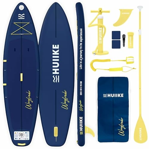 Offerta a tempo: HUIIKE Tavola Sup Gonfiabile Adulti Touring con Accessori Inclusi, Pagaia, Pinna, Leash, Pompa e Zaino. Stand Up Paddle Board di Grande Stabilità e Resistenza. Convertibile in Kayak - 0.00% da 179.99 € a 179.99 €