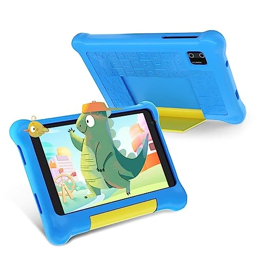Offerta a tempo: Yicty Tablet Bambini 7 Pollici Android 13 Educativo Tablets PC Controllo Parentale Quad Core 5GB RAM 32GB ROM 128GB Estensione Doppia Fotocamera Custodia Antiurto (Blu) - 15% da 59.99 € a 51.29 €