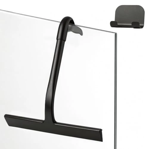 Offerta a tempo: VINATO Tergivetro per Doccia in Silicone, 21 cm Larghezza, Manico Piatto e Design Coda di Pesce – con Gancio Metallo Integrato e Supporto Autoadesivo – Senza Aloni per Vetro, Piastrelle, Specchi - 0.00% da 11.59 € a 11.59 €