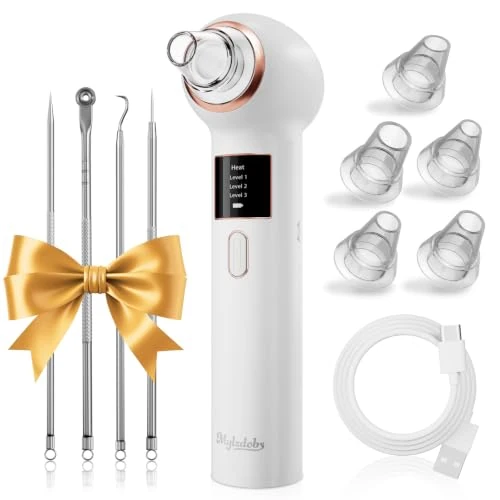 Zeitlich begrenztes Angebot: Mitesserentferner 3 Modi 5 Aufsätze Porenreiniger Mitesser Sauger Weiß | USB-C Pickelsauger,Porensauger,Gesichtsreinigung,Vakuumentferner,Inklusive traditionellem Pickel Werkzeug Set von 34.99 € auf 30.99 € (11% Rabatt)