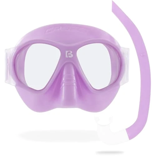 Offerta a tempo: CRESSI dal 1946 - Nautilus Combo Kid - Maschera Breezy Lenti in Policarbonato + Snorkel Mini Vibe Tubo TPR Boccaglio Silicone Ideale per Snorkeling e Nuoto in Superficie - Jelly Bubble_Taglia Unica - 34% da 24.99 € a 16.60 €