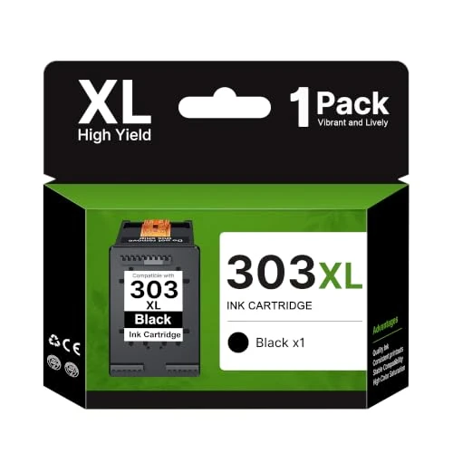 Offerta a tempo: 303XL Sostituzione per Cartucce HP 303 XL Nero per Envy Photo 6230 1-Pack - 43% da 50.00 € a 28.49 €