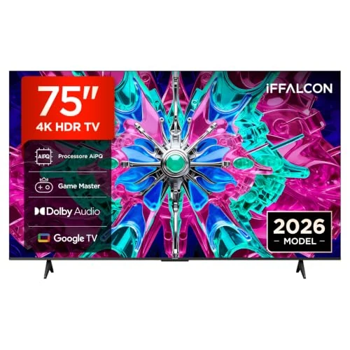 Offerta a tempo: iFFALCON 75U65A – Smart TV 4K HDR Direct LED da 75", Google TV - 0.00% da 599.90 € a 599.90 €