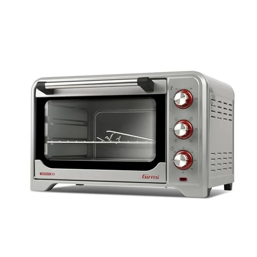 Offerta a tempo: Girmi FE30 Forno Elettrico, 1600 W, Ventilazione, Luce interna, Timer, Termostato regolabile 230°, 4 resistenze riscaldanti, Griglia Inox, Accessori inclusi, Silver - 48% da 119.90 € a 62.41 €