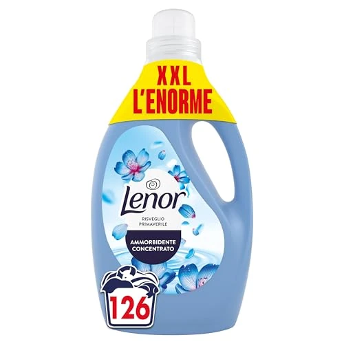 Offerta a tempo: Lenor Ammorbidente Lavatrice Concentrato 126 Lavaggi, Risveglio Primaverile, Profumo di Pulito Che Dura 3 Volte Più a Lungo - 60% da 24.99 € a 9.99 €