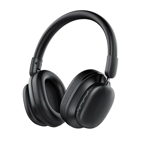 Zeitlich begrenztes Angebot: Over Ear Kopfhörer Bluetooth mit High-Resolution Audio, 100 Std. Akkulaufzeit, faltbare Bluetooth 5.4 Wireless Headphones, 3 EQ-Modi, eingebautem Mikrofon, Bluetooth Kopfhörer für Reisen, Büro, Handy von 89.99 € auf 23.74 € (7
