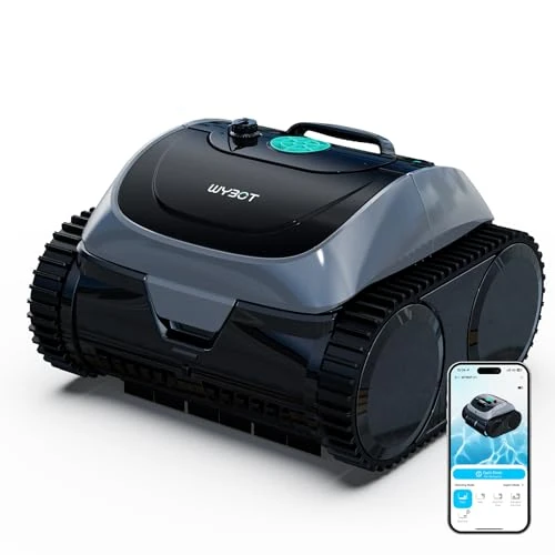 Offerta a tempo: WYBOT C1-P Robot Piscina, Robot Piscina Senza Fili 4-in-1 Robot Piscina Fuori Terra con Robot Piscina pareti e Fondo, aspiraz. Pot., 5 Modi, NAV.+App, 155m² - Verde Acciaio Giada - 0.00% da 549.99 € a 549.99 €