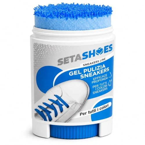 Offerta a tempo: SetaShoes Gel Pulizia Sneakers 50ml - Detergente Universale con Spugnetta Attiva, Smacchiatore per Scarpe da Ginnastica, Efficace su Tutti i Colori - 0.00% da 8.99 € a 8.99 €