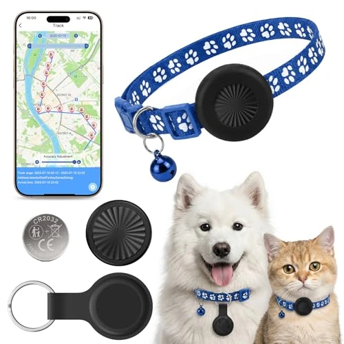 Offerta a tempo: Collare GPS Gatto, GPS per Cani Compatibile con iOS e Android, Nessun Abbonamento, Impermeabile IP67, Tracciamento Globale, Riproduzione Percorso 7 Giorni, Batteria Sostituibile, Adatto a Cani/Gatti - 0.00% da 29.99 € a 29.99 €