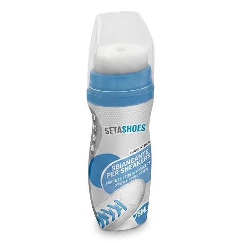 Offerta a tempo: SetaShoes Sbiancante per Sneakers Bianche - Ravvivatore di Colore con Spugnetta Applicatrice, Copre Segni e Graffi, Restituisce il Bianco Originale - 0.00% da 9.61 € a 9.61 €