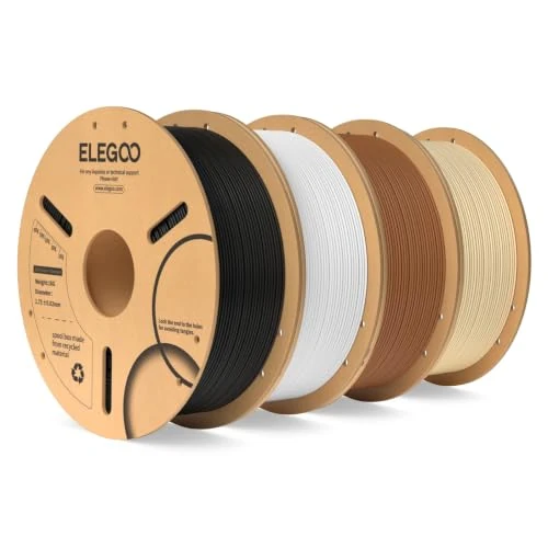 Tijdelijke aanbieding: ELEGOO PLA-filament 1,75 mm zwart wit bruin beige 4 kg van 49.99 € naar 49.99 € (0.00% korting)