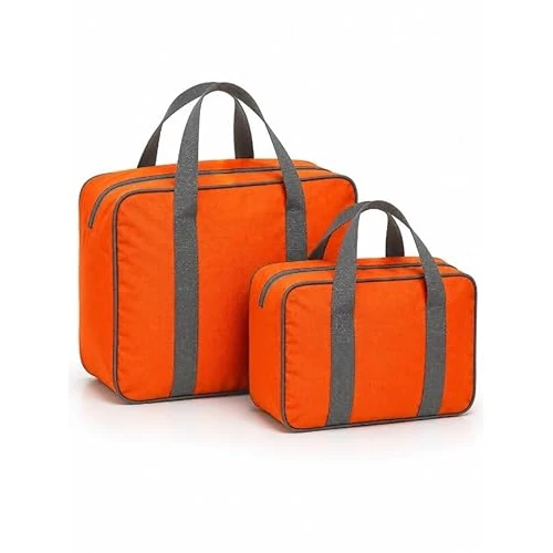 Offerta a tempo: GX GARGIX Coppia Borse Termiche Mare Grande + Piccola – Set 2 Borse Frigo con Interno Isolante, Manici Resistenti e Zip, Ideali per Spiaggia, Picnic, Campeggio e Spesa Refrigerata (GX/TERM-ARANCIO) - 0.00% da 15.99 € a 15.99 €