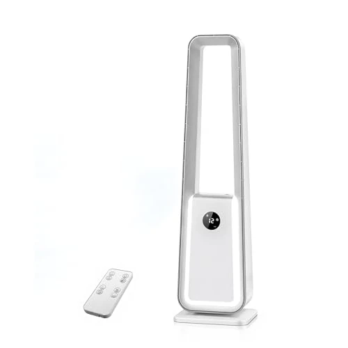 Offre limitée : ThomP Ventilateur Colonne Sans Pales Silencieux avec Télécommande – 24 Vitesses, 3 Modes, Oscillation à 75°, Minuterie 12H, 4 Couleurs LED pour Salon, Bureau et Chambr de 99.99 € à 99.99 € (0.00% de remise)