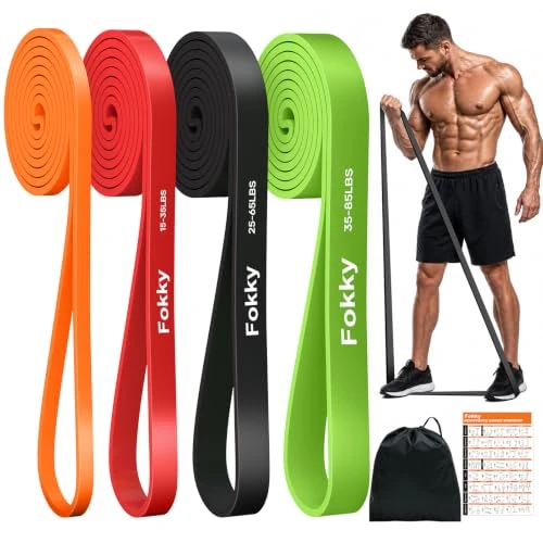 Offerta a tempo: Fokky Set Elastici Fitness 4 Livelli di Resistenza, Elastici Palestra con Guida agli Esercizi e Borsa Trasporto, Bande Elastiche Fitness per Allenamento Completo, Muscolazione e Ginnastica - 15% da 19.99 € a 17.09 €