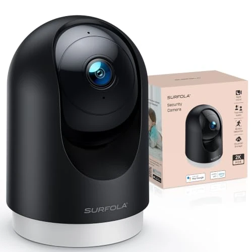 Offre limitée : Surfola Caméra d'intérieur 2K pour Animaux domestiques avec détection de Mouvement, caméra de vidéosurveillance Wi-FI avec Vision Nocturne, Fonctionne avec Alexa/Google de 15.99 € à 15.99 € (0.00% de remise)