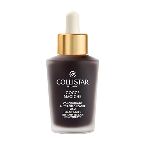 Offerta a tempo: Collistar Gocce Magiche Viso, Autoabbronzante Concentrato Meno di 1 h, Siero Viso Illuminante, Abbronzatura Intensa Naturale, Antimacchia, Idratante, Antiage con Vitamina E a Lunga Durata, 50 ml - 41% da 47.00 € a 27.95 €