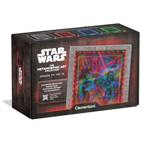 Offerta a tempo: Clementoni - Star Wars Metamorphic Art Collection - Episode VII VIII IX Nuova Trilogia, Quadro Interattivo 520 Pezzi con Cornice e LED RGB, Illustrazione che Cambia con la Luce, Made in Italy, 35163 - 0.00% da 39.98 € a 39.98 €
