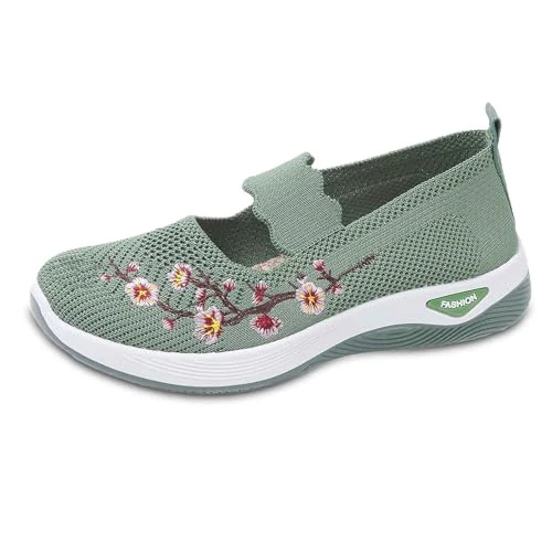 Offerta a tempo: scarpe per camminare donna, Scarpe Ortopediche Donna, Estive Senza Lacci Ginnastica Scarpe Slip On da Corsa Camminare Comode Morbida Sneakers Traspiranti Leggere Antiscivolo Sneakers Diabetici, 39 - 0.00% da 17.98 € a 17.98 €
