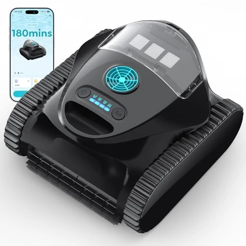 Zeitlich begrenztes Angebot: BRINBO C1 Poolroboter Akku Boden und Wand, Wasserlinie, Doppelfilter, 7 Reinigungsmodi, 170-180 Minuten Laufzeit, Poolreiniger mit App, Poolsuager Akku für Pools bis zu 150 m², Seidengrau von 449.99 € auf 449.99 € (0.00% Rabat