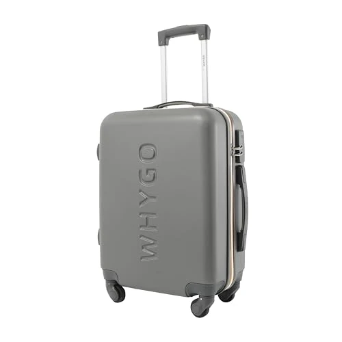 Offerta a tempo: WHYGO - Trolley Bagaglio a Mano 55x40x20 con Ruote 360º - Rigido, Antiurto e Antigraffio - Capienza 44 Litri, Compatibile con Ryanair ed EasyJet - GREY - 0.00% da 34.99 € a 34.99 €