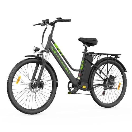 Offerta a tempo: ZAZAWORK Bici Elettrica Urbana 250W | Batteria 36V 20Ah, Autonomia fino a 120km, Cambio 7 Velocità, Freni a Disco, Display LED, Telaio in Acciaio per Altezze 165-195 cm (nero) - 10% da 699.00 € a 630.85 €