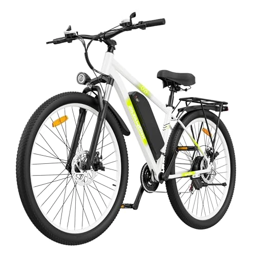 Offerta a tempo: ZAZAWORK CF29 Mountain Bike Elettrica Uomo 29 Pollici, 250W Bicicletta Elettrica, Batteria 48V 15Ah fino a 100 km, 45 Nm, Cambio 21 Velocità, Freni a Disco, per Pendolarismo, E Montagna (Bianco) - 0.00% da 899.00 € a 899.00 €